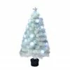 Northlight 4' Pre-Lit Medium White Iridescent Fiber Optic Artificial Christmas Tree, Blue LED Lights -Northlight Shop zmk8vowjptun31sj7qimidvmlrbjrp9c 62931.1588357537